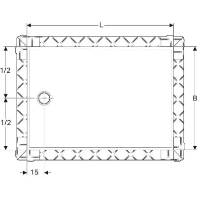 Geberit Setaplano panel do natrysków bezbrodzikowych 120x80 cm biały 154.264.11.1