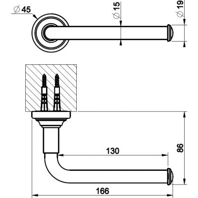 Gessi Venti20 uchwyt na papier toaletowy ścienny mosiądz szczotkowany 65455.727