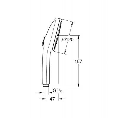 Grohe Vitalio Joy+ 120 słuchawka prysznicowa chrom 1348630000
