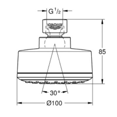 Grohe Tempesta deszczownica 10x10 cm okrągła chrom 26051001