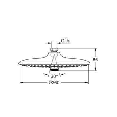 Grohe Vitalio Joy deszczownica 26 cm okrągła chrom 26462000