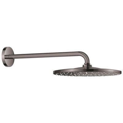 Grohe Rainshower deszczownica z ramieniem 31x31 cm okrągła Poleret Hard Graphite 26558A00