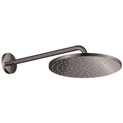 Grohe Rainshower deszczownica z ramieniem 31x31 cm okrągła Poleret Hard Graphite 26558A00