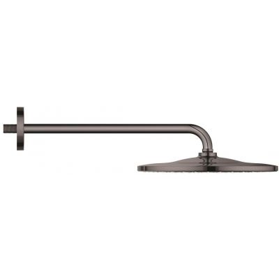 Grohe Rainshower deszczownica z ramieniem 31x31 cm okrągła Poleret Hard Graphite 26558A00