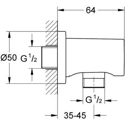 Grohe Grohtherm SmartControl zestaw prysznicowy podtynkowy termostatyczny z deszczownicą hard graphite (35600000, 26483000, 29121A00, 27074A00, 27057A00, 28362A00, 26475A00, 26465A00)