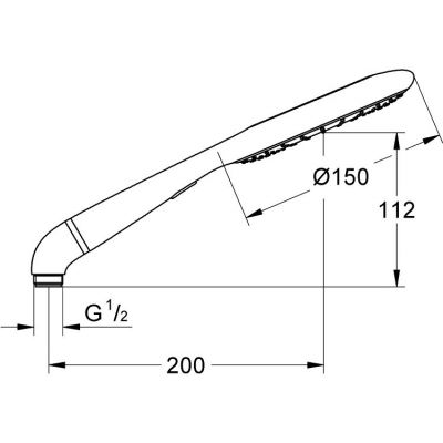 Grohe Rainshower Icon 150 słuchawka prysznicowa biały/zielony 27276LS0
