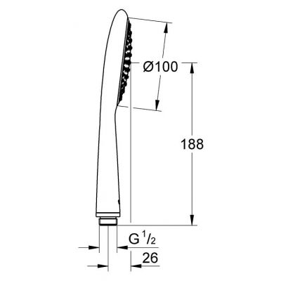 Grohe Rainshower Solo 100 słuchawka prysznicowa chrom 27376000