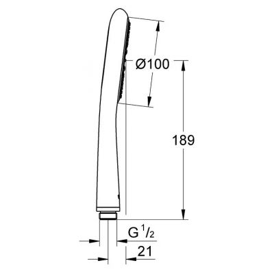 Grohe Rainshower Icon 100 słuchawka prysznicowa chrom 27377000