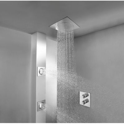 Grohe Rainshower F-Series deszczownica 25,4 cm kwadratowa sufitowa chrom 27467000