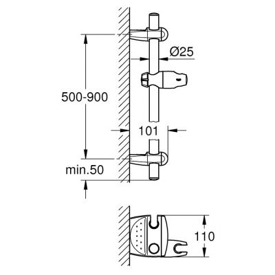 Grohe Movario drążek prysznicowy 90 cm chrom 28398000