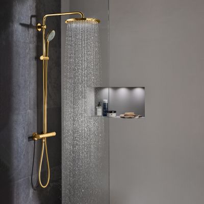 Grohe Euphoria System 310 zestaw prysznicowy ścienny termostatyczny z deszczownicą cool sunrise 26075GL0