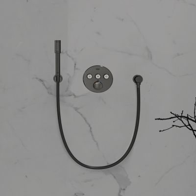 Zestaw Grohe Essence bateria wannowo-prysznicowa ścienna z zestawem prysznicowym grafit (33624AL1, 28362A00, 26574AL0, 27074AL0)