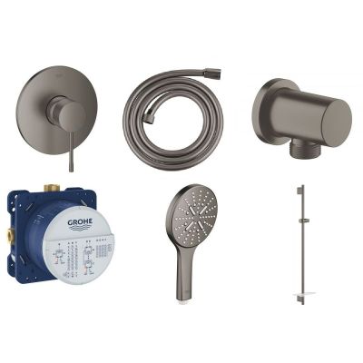 Zestaw Grohe Essence bateria podtynkowa z zestawem prysznicowym grafit (24057AL1, 28388A01, 27057AL0, 35600000, 26603AL0, 26574AL0)