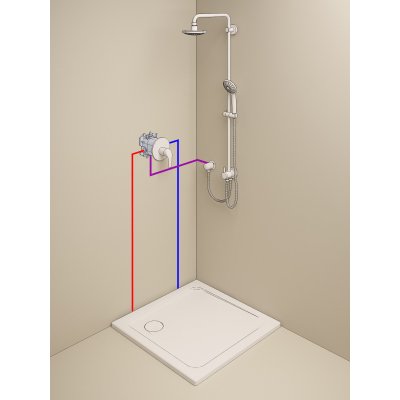Zestaw Grohe Eurosmart bateria prysznicowa podtynkowa i system natryskowy z deszczownicą chrom (19451002, 35501000, 27297001, 28671000)