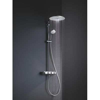 Grohe Euphoria System SmartControl 310 Duo zestaw prysznicowy ścienny termostatyczny z deszczownicą chrom/biały 26507LS0