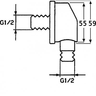 Hansa złącze kątowe ścienne 52520100