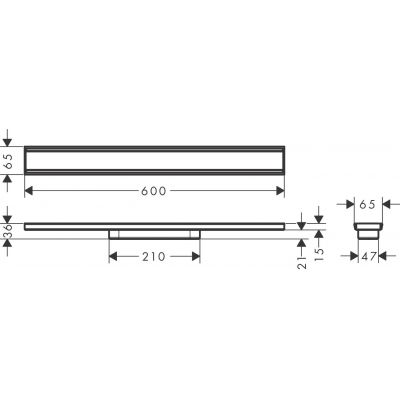Hansgrohe RainDrain Original element zewnętrzny odpływu 60 cm stal szlachetna szczotkowana 56196800