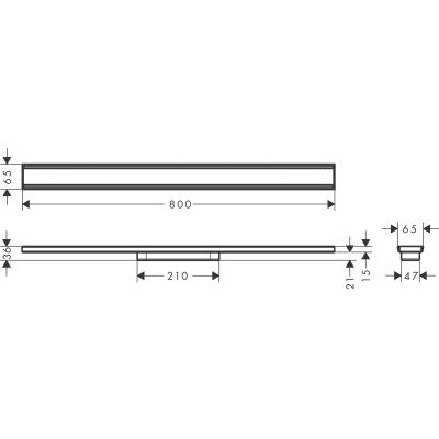 Hansgrohe Raindrain element zewnętrzny odpływu 80 cm stal szczotkowana 56198800