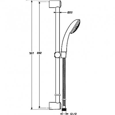 Hansa Basic Jet zestaw natryskowy chrom 44670130