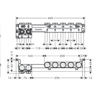 Hansgrohe PuraVida RainBrain zestaw podstawowy 15840180