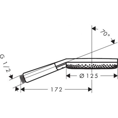 Hansgrohe Raindance Alive Select S EcoSmart słuchawka prysznicowa czarny chrom szczotkowany 24511340