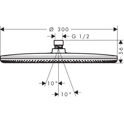 Hansgrohe Raindance Alive S deszczownica 30x30 cm okrągła biały mat 24520700