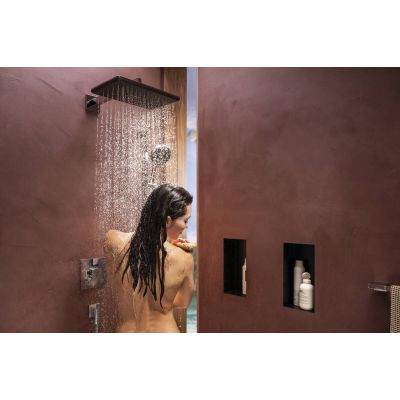 Hansgrohe Raindance Alive Q EcoSmart deszczownica 34,3x21,4 cm prostokątna chrom 24531000