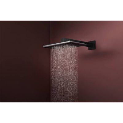 Hansgrohe Raindance Alive Q EcoSmart deszczownica z ramieniem 34,3x21,4 cm prostokątna czarny mat 24551670