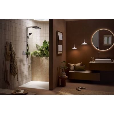 Hansgrohe Raindance Alive Q EcoSmart zestaw prysznicowy ścienny termostatyczny z deszczownicą chrom 24581000