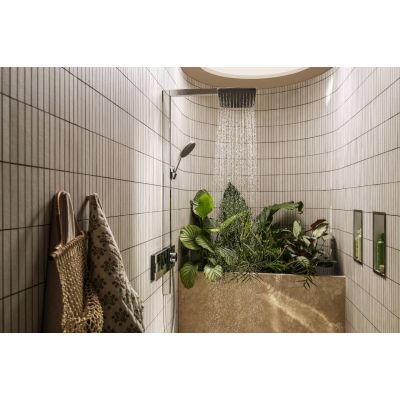 Hansgrohe Raindance Alive Q zestaw prysznicowy ścienny termostatyczny z deszczownicą chrom 24590000