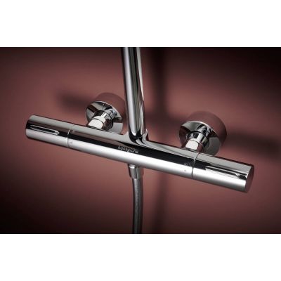 Hansgrohe Raindance Alive S Puro zestaw prysznicowy ścienny termostatyczny z deszczownicą chrom 24592000