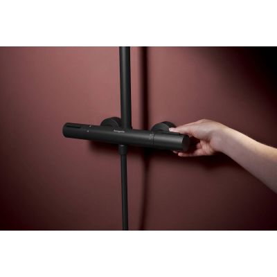 Hansgrohe Raindance Alive S Puro zestaw prysznicowy ścienny termostatyczny z deszczownicą czarny 24592670