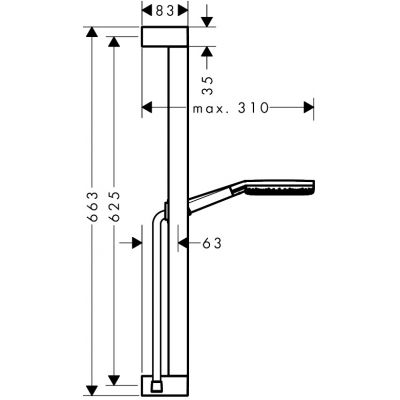 Hansgrohe Raindance Alive Select S EcoSmart zestaw prysznicowy ścienny biały 24600700
