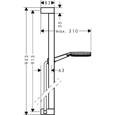 Hansgrohe Raindance Alive Select S zestaw prysznicowy ścienny brąz szczotkowany 24601140