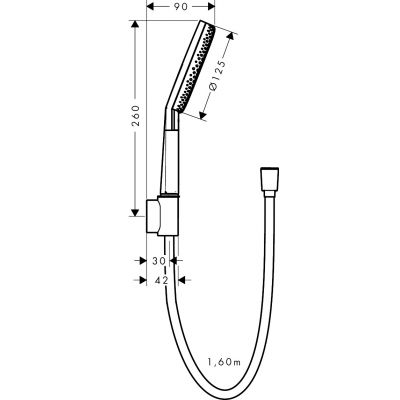 Hansgrohe Raindance Alive Select S EcoSmart zestaw prysznicowy ścienny biały 24611700