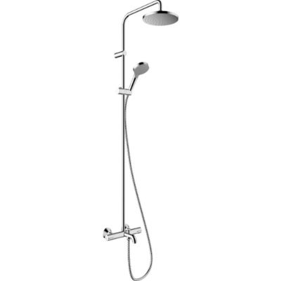 Hansgrohe Vernis Blend zestaw prysznicowy ściennny termostatyczny z deszczownicą chrom 26079000