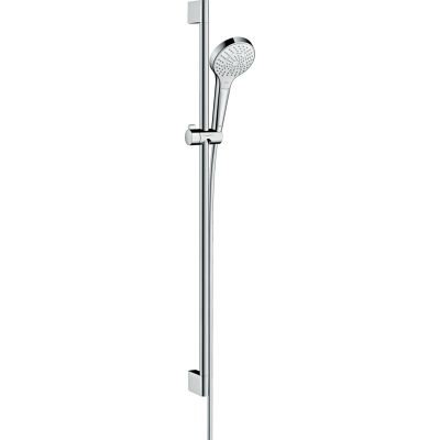 Hansgrohe Croma Select S zestaw prysznicowy ścienny biały/chrom 26570400