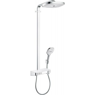 Hansgrohe Raindance Select E Showerpipe zestaw prysznicowy ścienny termostatyczny biały/chrom 27127400