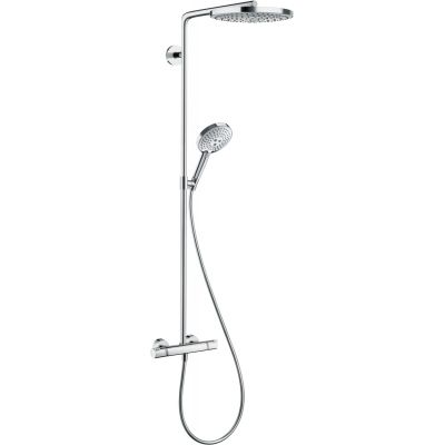Hansgrohe Raindance Select S Showerpipe zestaw prysznicowy ścienny termostatyczny biały/chrom 27129400