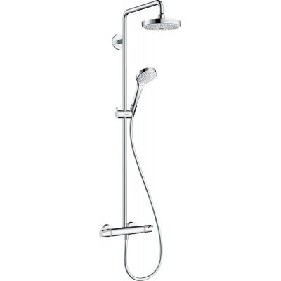 Hansgrohe Croma Select S Showerpipe zestaw prysznicowy ścienny termostatyczny biały/chrom 27253400