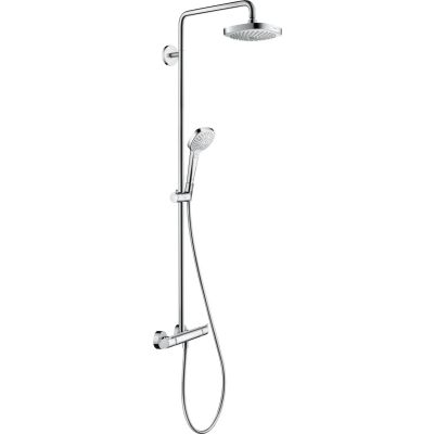 Hansgrohe Croma Select E Showerpipe zestaw prysznicowy ścienny termostatyczny biały/chrom 27256400