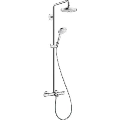 Hansgrohe Croma Select S Showerpipe zestaw prysznicowy ścienny termostatyczny biały/chrom 27351400