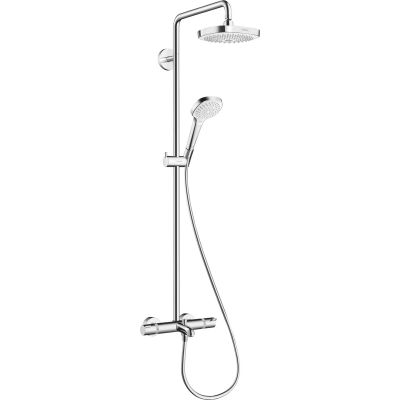 Hansgrohe Croma Select E Showerpipe zestaw prysznicowy ścienny termostatyczny biały/chrom 27352400