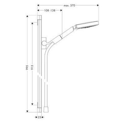 Hansgrohe Raindance S zestaw prysznicowy Unica'S 150 AIR 3jet chrom 27893000