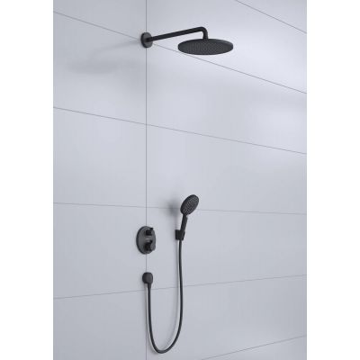 Hansgrohe Croma zestaw prysznicowy podtynkowy termostatyczny czarny mat 27961670