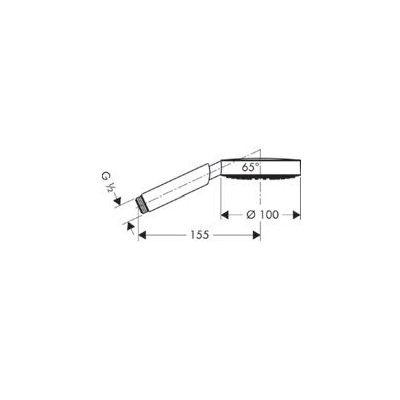 Hansgrohe Raindance S główka prysznicowa 100 AIR 1jet 28509000