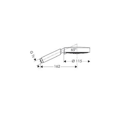 Hansgrohe Raindance S główka prysznicowa 120 AIR 3 jet EcoSmart 28554000
