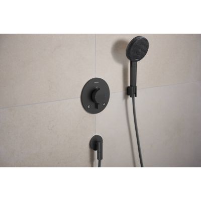 Hansgrohe FixFit Fine S przyłącze kątowe czarny chrom szczotkowany 28882340