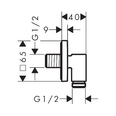 Hansgrohe FixFit Fine E przyłącze kątowe biały 28883700