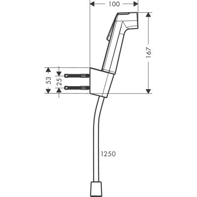 Hansgrohe Bidette zestaw słuchawki bidetowej ścienny brąz szczotkowany 29238140